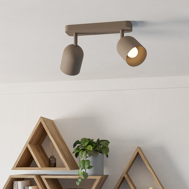 Eglo Deckenstrahler Tilston LED Strahler dimmbar Stahl beige 28x8 Leuchte Lampe - 9008606359721