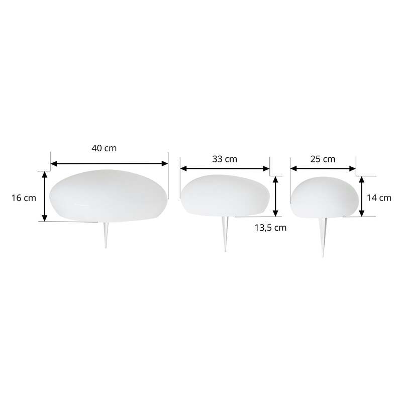 Lindby LED Solar Dekoleuchte Liedra RGBW dimmbar 3er Set Gartenlampe weiß - 4255830909566