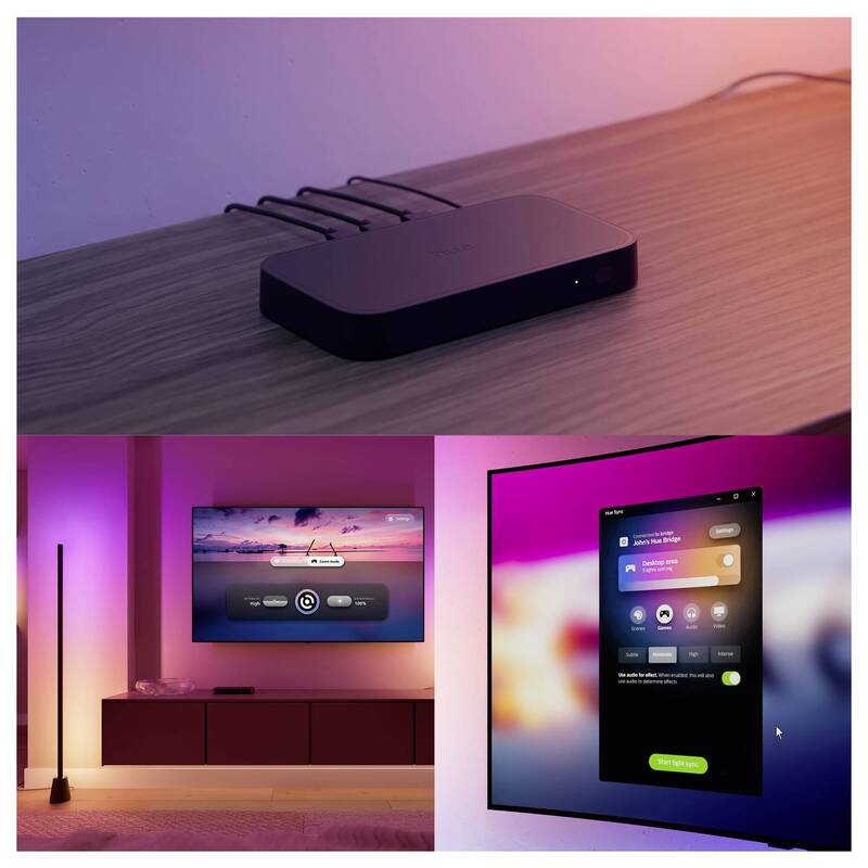 Philips Hue Stehlampe RGBW LED Lampe dimmbar App steuerbar Schwarz 135cm Leuchte - 8721103144973