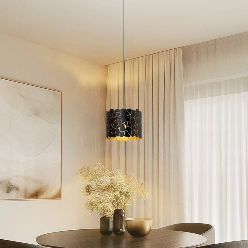 Lindby Aralena Pendant Light, Black/gold, Metal, Ø 26 Cm - 4251911786194