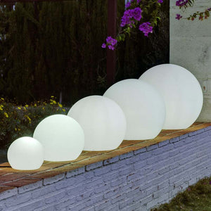 B-Ware Newgarden Buly Bodenleuchte Gartenleuchte LED Kugel weiß Ø50cm IP65 3W