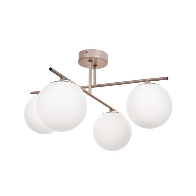 Aurora Deckenleuchte Lampe Deckenlampe beige Ø 50 cm 4 flammig Glas E14 - 5905563004197