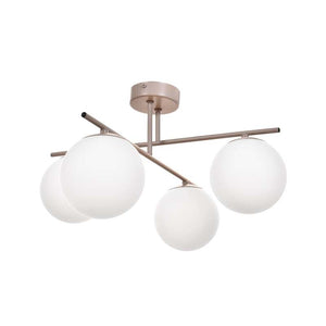 B-Ware Aurora Deckenleuchte Lampe Deckenlampe beige Ø 50 cm 4 flammig Glas E14