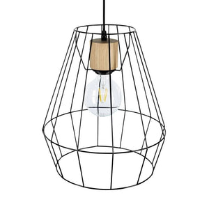 B-Ware Envostar Hängeleuchte Pendelleuchte 1-flammig Ø31cm Lampe dimmbar schwarz modern