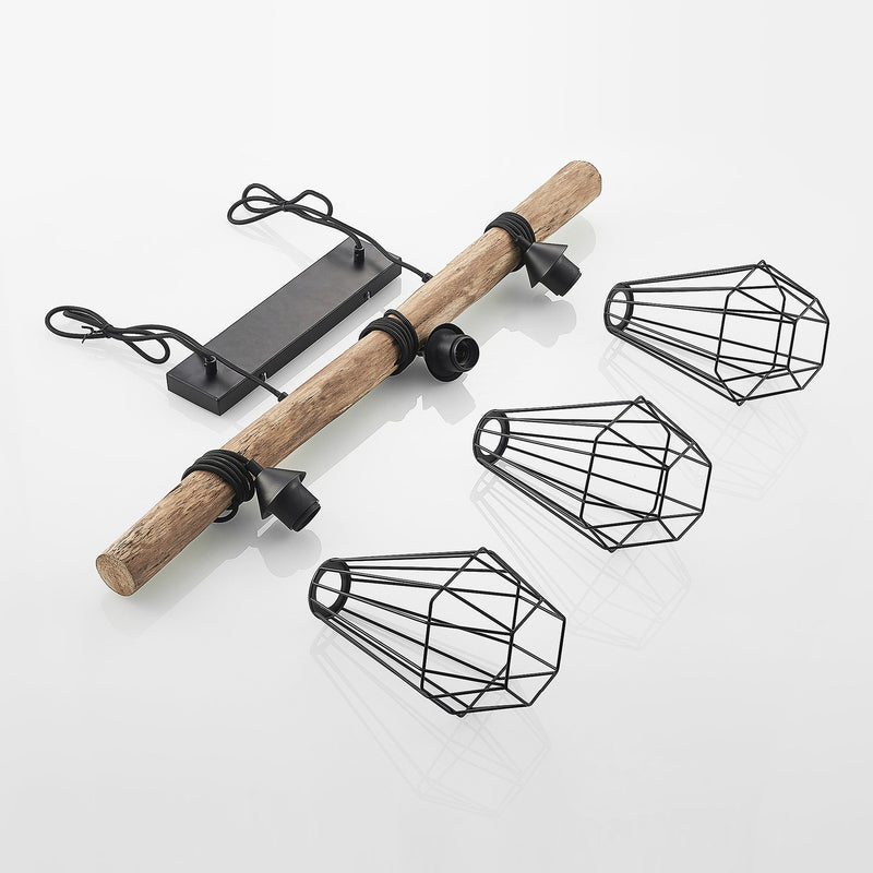 Lindby Hängeleuchte Eldarion LED Pendelleuchte Lampe dimmbar schwarz matt 90cm - 4251096581126
