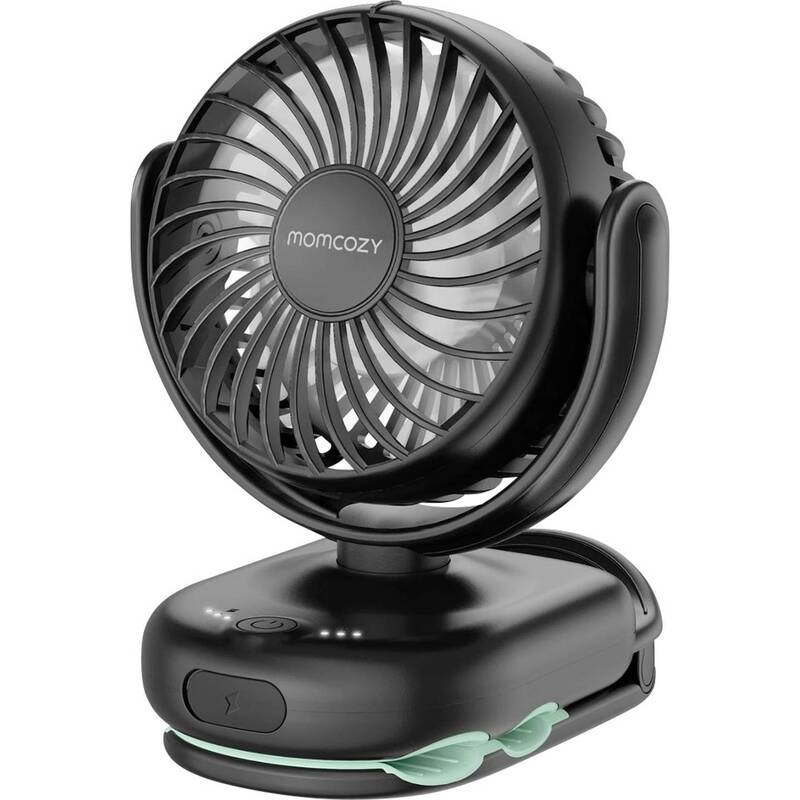 Momcozy Clip On Stroller Fan Handventilator wiederaufladbar 8000mAh schwarz - 0840506404083