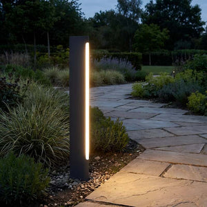 B-Ware Lucande Wegeleuchte Gartenleuchte Celiora LED Pollerleuchte anthrazit 80cm 3000K