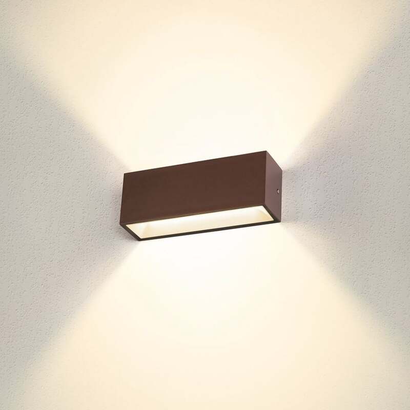SLV Sitra LED-Außenwandleuchte Wandleuchte Gartenleuchte Lampe up/down 30cm rost - 4024163252539