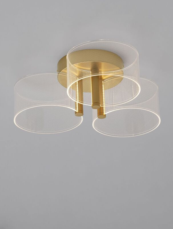 Nova Luce Deckenleuchte Deckenlampe GATLIN LED Messing Gold Warmweiß Wohnzimmer - 5212017433497