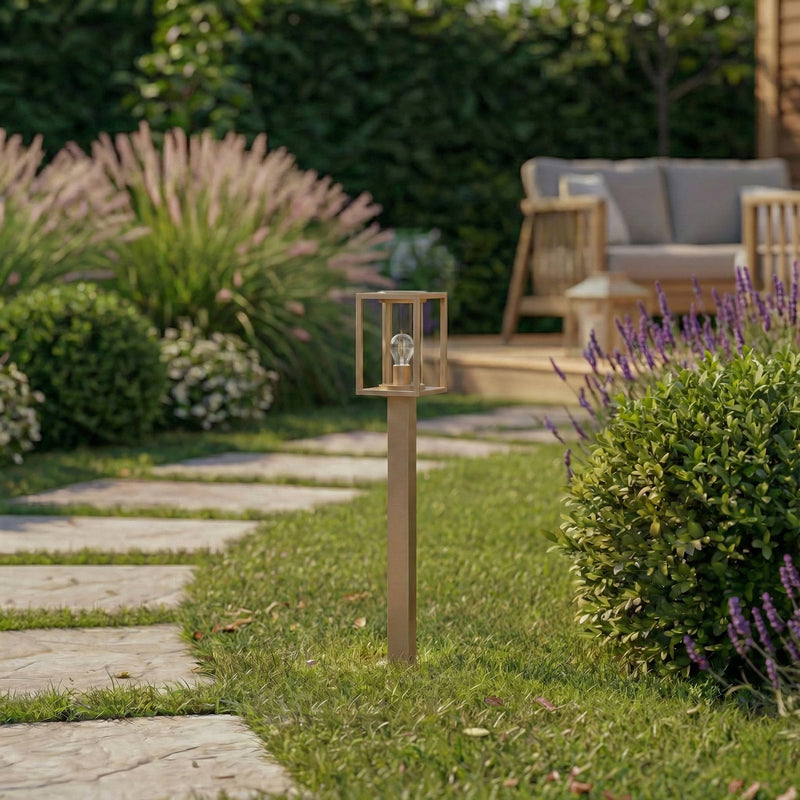 Lucande Wegeleuchte Ferda LED Gartenleuchte Pollerleuchte dimmbar braun 100cm - 4255830907012