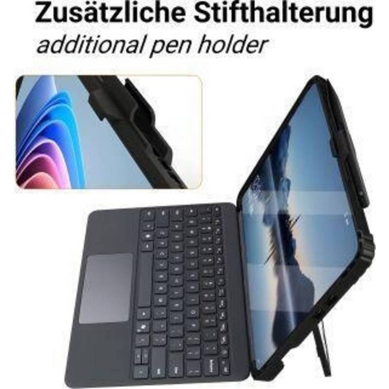 JT Berlin Hülle Case Microsoft Surface Pro 12 Schwarz transparent Handschlaufe - 4260744253483