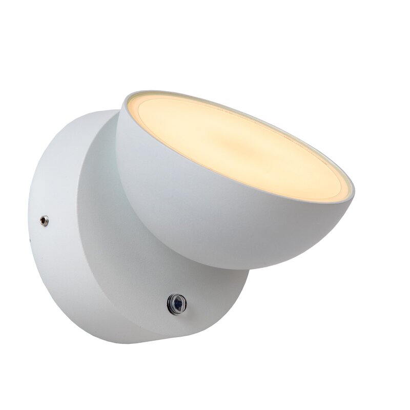 Lucide Wandleuchte Wandlampe LED Finn Außenleuchte Metall weiß IP54 Sensor Tag N - 5411212221629