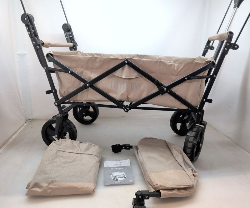Little One Bollerwagen Kinderwagen schwarz mit wasserdichtem Dach faltbar - 4018501109845