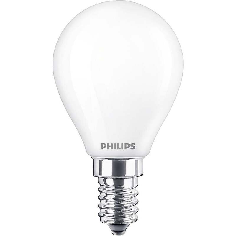 Philips LED Lampe Glühbirne E14 Tropfenform Warmweiß 4,3 W Weiß 2er-Pack 3 SETS - 8718699777715