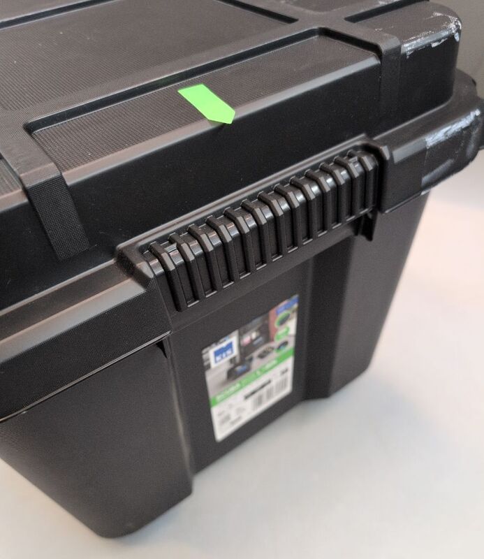 KIS Aufbewahrungsbox Kunststoff stapelbar 80l Grau-Blau Schwarz 780x350mm 1 St. - 8013183032555