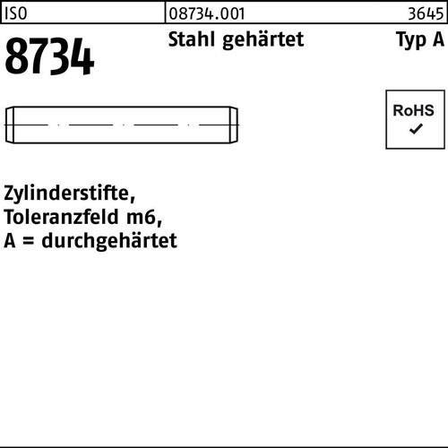 Diverse Zylinderstift ISO 8734 Stahl gehärtet 6x32mm Handtuchheizkörper 100 st - 4051427216495