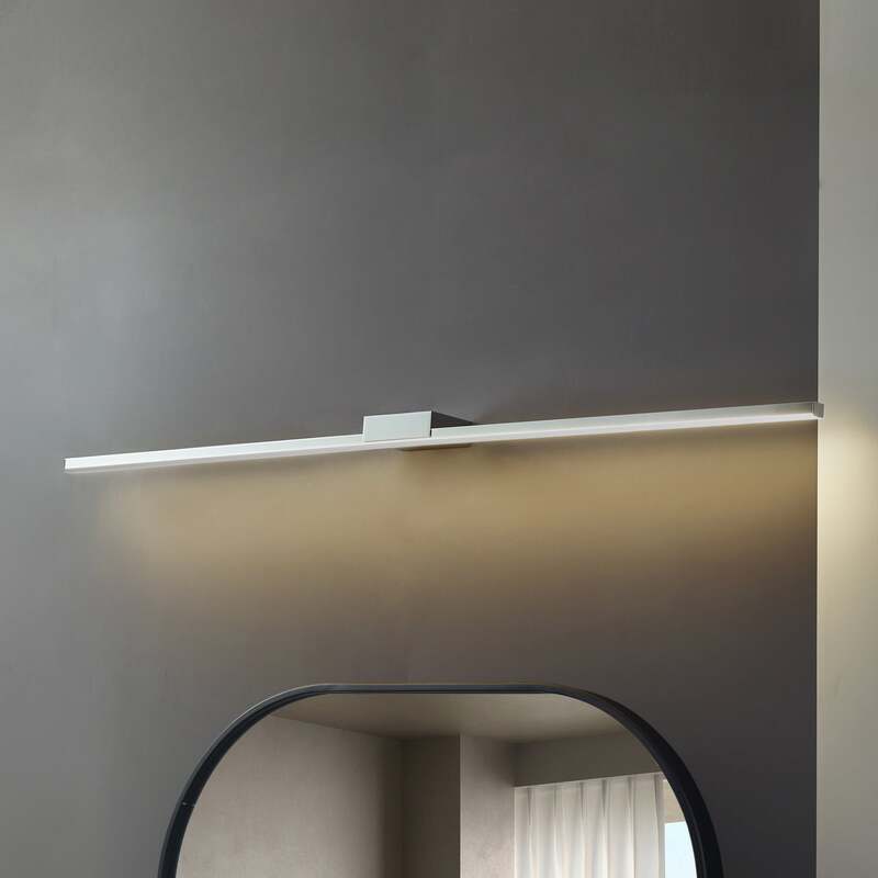 Lucande LED-Spiegellampe Kivana Wandleuchte chrom 120cm IP44 Badezimmerlampe - 4251911776454