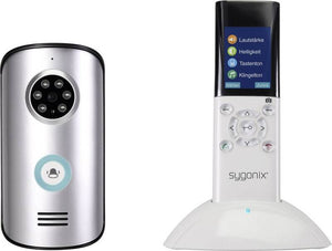 B-Ware Sygonix SY-3396994 Video-Türsprechanlage Funk Komplett-Set Silber, Weiß/Schw122