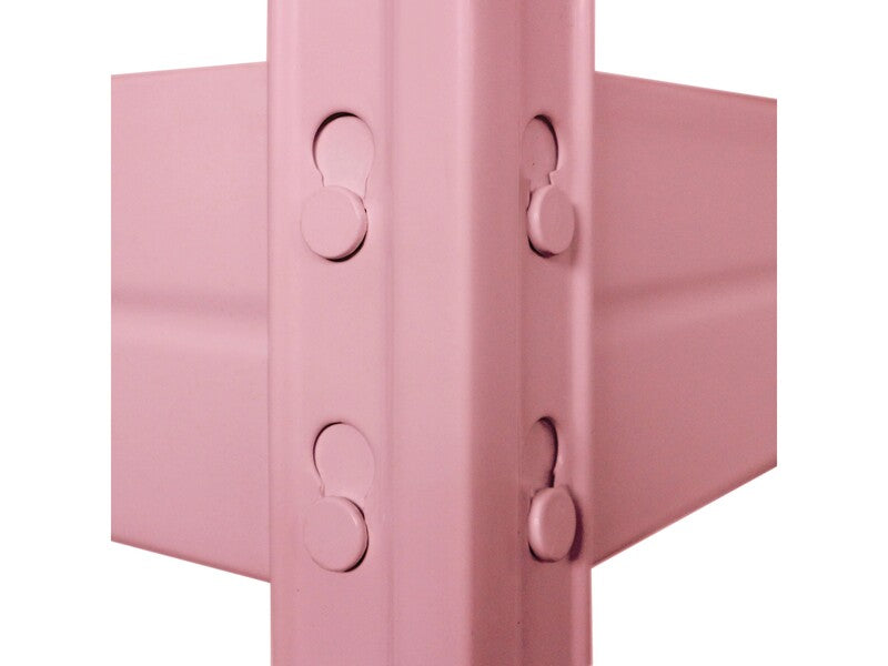 Schwerlast-Steckregal Rivet M 180x90cm 210kg Traglast Regal Rosa HDF Modular - 8586002700756