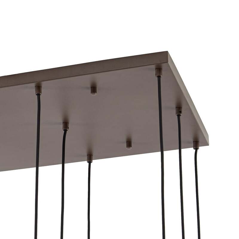 Lucande Hängeleuchte Lumavia 12-flg LED Pendelleuchte dimmbar braun amber - 4255830916939