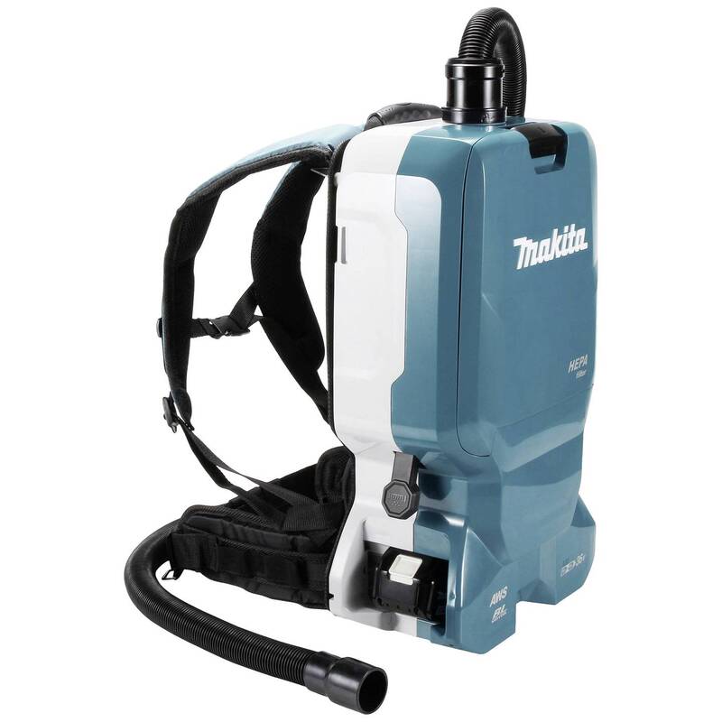 Makita Akku-Rucksackstaubsauger DVC665ZU Sauger 36V 6,7kg türkis effizient 523mm - 0088381890656