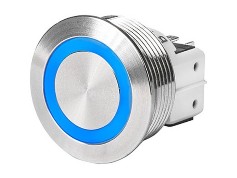 Schurter Drucktaster 3 A tastend blau Ø 22 mm IP40 1 Wechsler 1 Stück - 2050014926818