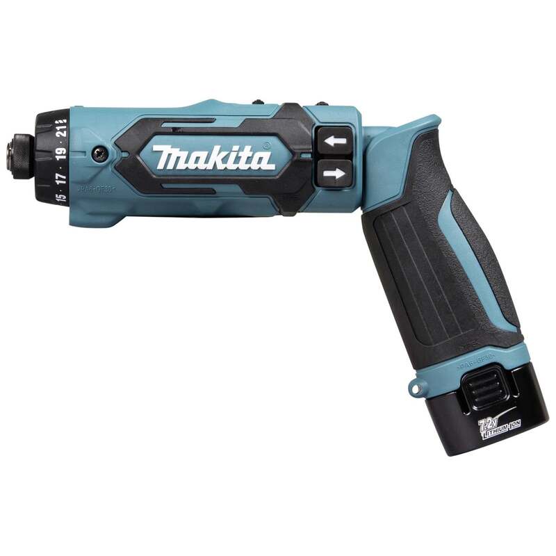 Makita Akku-Knickschrauber DF012DSE 7.2V 1.5Ah Li-Ion 2-Gang inkl. 2 Akkus 530g - 88381838009