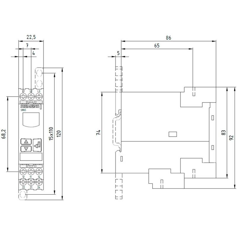 Siemens Überwachungsrelais Netzrelais 3UG4617-1CR20 Phasenfolge Phasenausfall - 4011209648395
