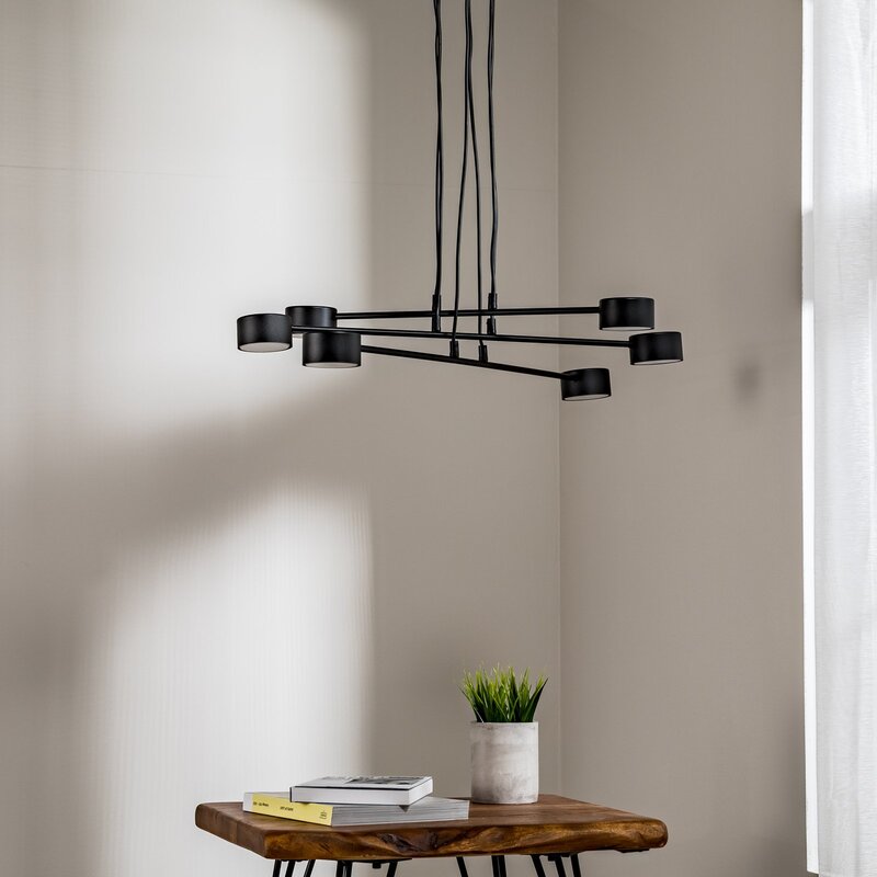 Hängeleuchte Modus 6 Stahl sechsflammig GX 53 schwarz Deckenlampe Lampe Leuc446 - 5901738929364