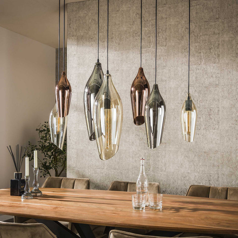 Zijlstra Hängeleuchte Pendelleuchte Lampe Glas mehrfarbig 7-flammig E27 bunt - 8713244076923