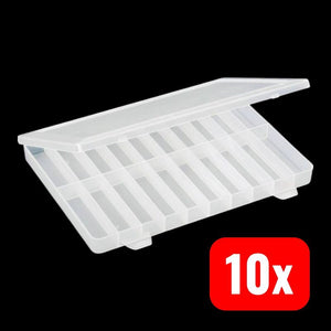10x B-Ware TRU COMPONENTS Sortimentskasten 250x180mm 20 Fächer feste Unterteilung 1 Stück