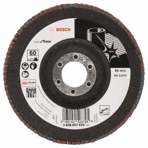 B-Ware Bosch Fächerschleifscheibe Schleifblatt Inox Glas X581 125 x 22,23 mm 10 STÜCK