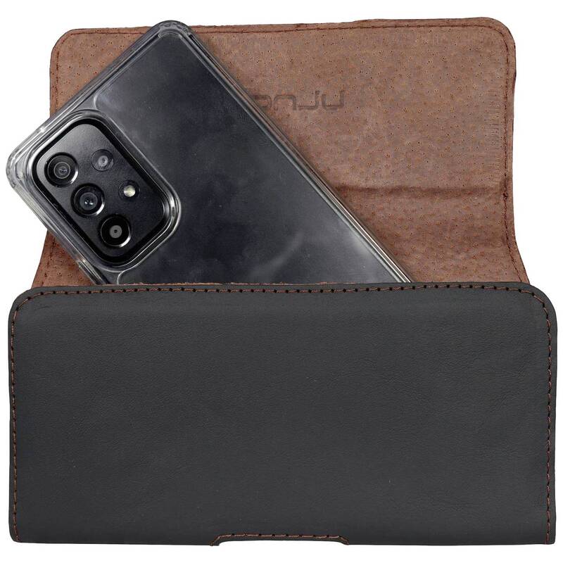 Honju Gürteltasche Handytasche horizon 5XL Schwarz Leder Smartphone 6,1-6,7 Zoll - 4260394862127