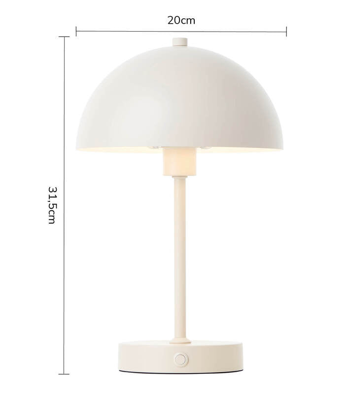 mokebo LED-Tischlampe beige kabellos Akku Tischleuchte dimmbar USB-C Lampe 310 - 4260669188488