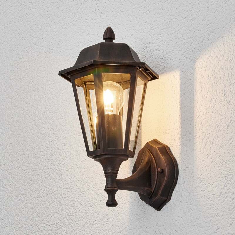 Lindby Außenwandleuchte Lamina LED Gartenlampe Wandleuchte dimmbar rost 31,3cm - 4251096500271