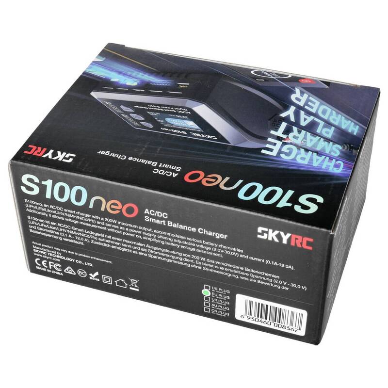 SkyRC Ladegerät Ladestation Akkuladegerät S100 Neo LiPo Netzteil Modellbau 6s - 6930460008367