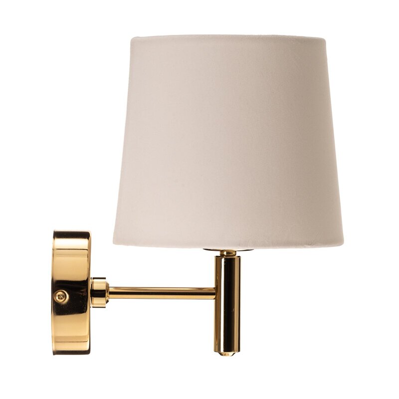 Euluna Wandleuchte Polo Wandlampe Leuchte Lampe Plus Textilschirm messing creme - 5902553231052