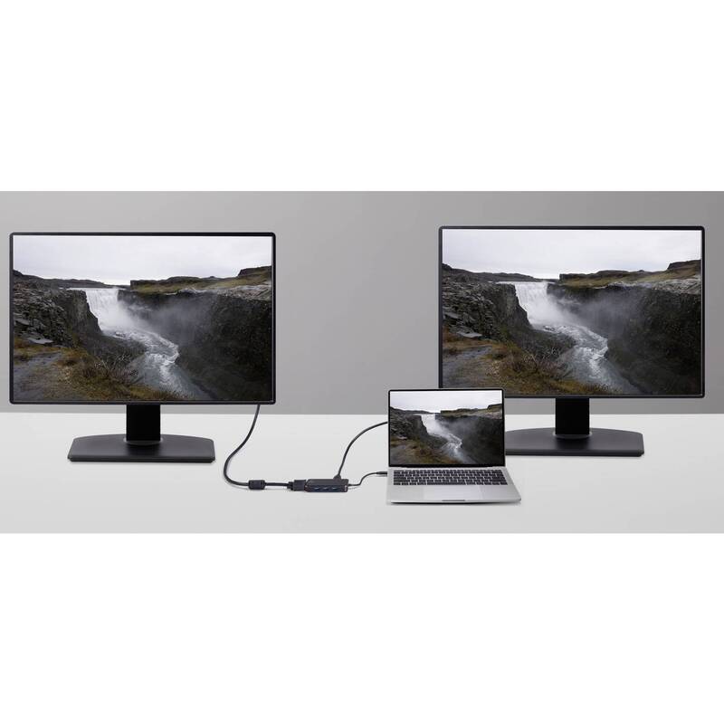 Renkforce USB-C Dockingstation RF-HUB-230 6 Port HDMI Power Delivery schwarz - 4064161157450