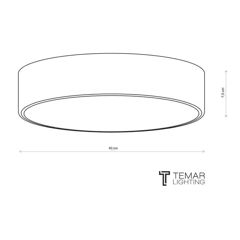 Deckenlampe Cleo 400 grau Sensor IP20 Ø 40 cm Metall Made in Europe - 5907623620880