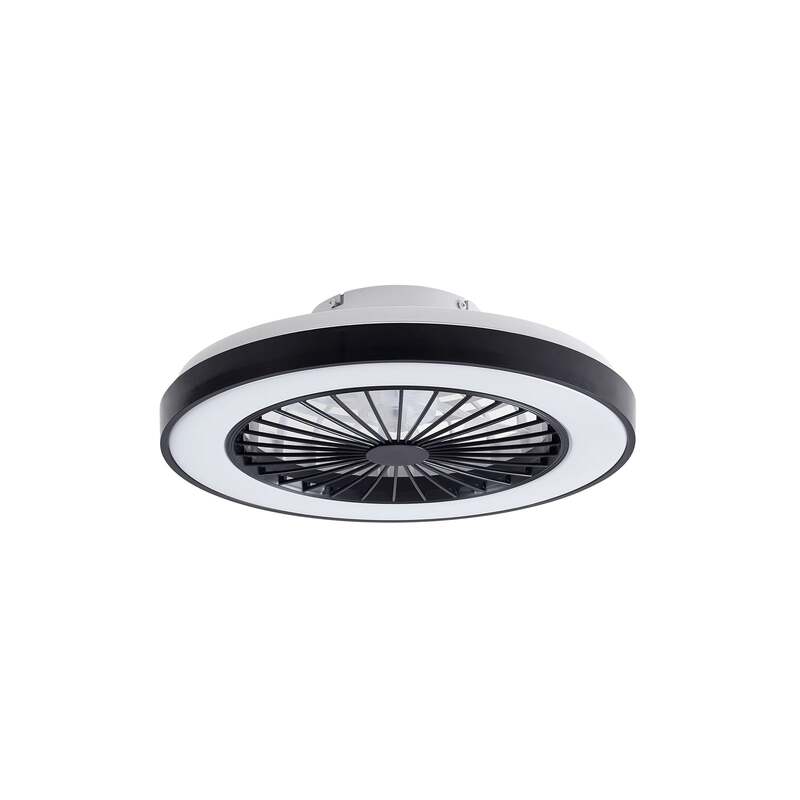 Lindby Deckenventilator Teleo LED Ventilator schwarz dimmbar Tuya Ø48cm IP20 - 4251911780215