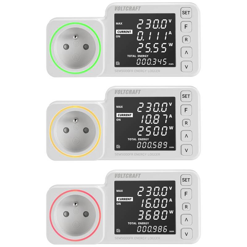 VOLTCRAFT SEM5000 FR Energiekosten-Messgerät Kostenprognose Alarmfunktion 3680 W - 4064161218854
