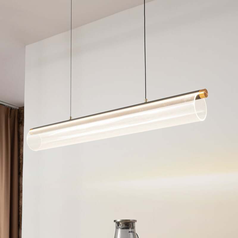 Lucande Pendelleuchte Hängeleuchte LED transparent Acryl Metall Alania - 4251911794724