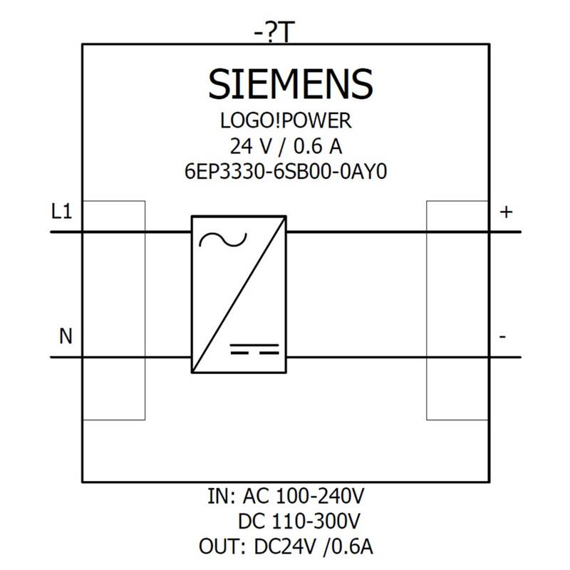 Siemens LOGO!POWER Hutschienen-Netzteil 6EP3330-6SB00-0AY0 24V 0,6A - 4025515154877