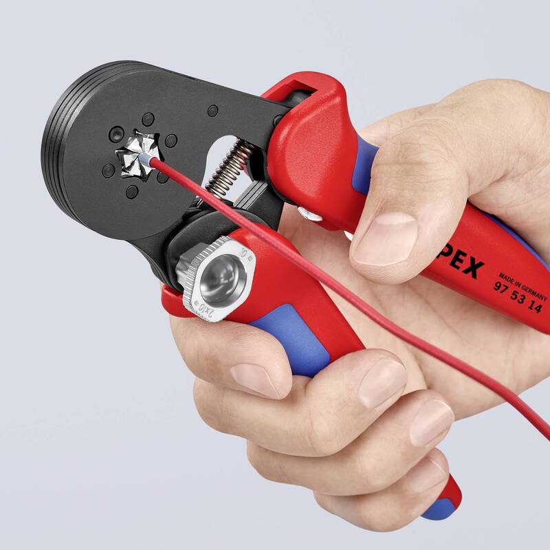 Knipex Crimpzange Aderendhülsen 0,08 bis 16 mm² Crimpwerkzeug 180mm brüniert - 4003773041474