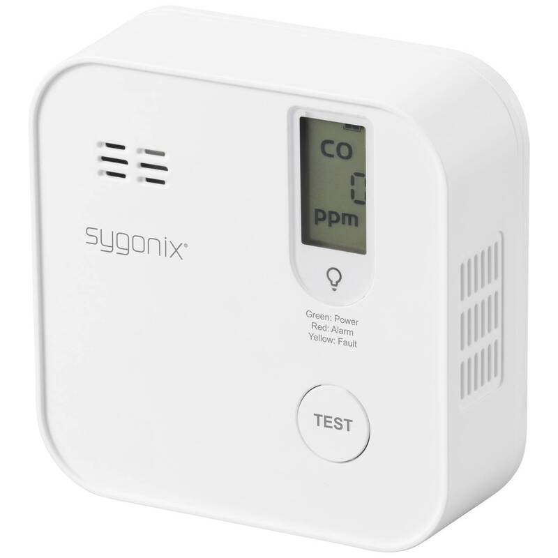 SYGONIX Kohlenmonoxid Melder V3 mit 10 Jahre Batterie, batteriebetrieben - 4064161313436