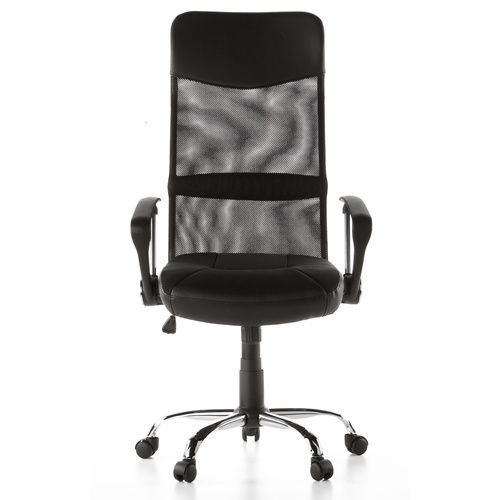 hjh OFFICE Bürostuhl Chefsessel ARTON 20 Drehstuhl Stuhl Netz Kunstleder schw953 - 4260182533345