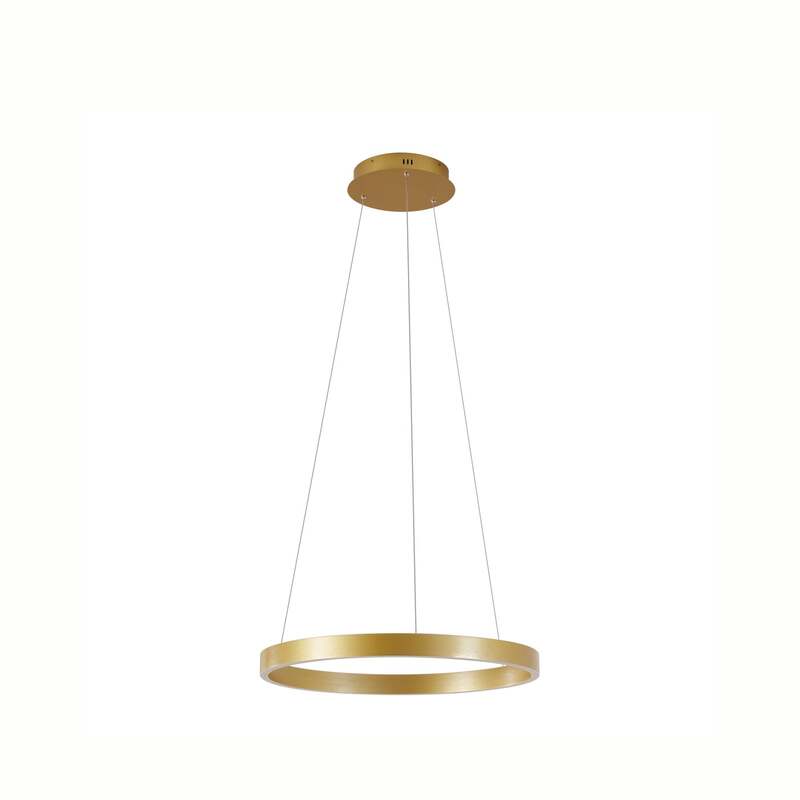 Lucande Hängeleuchte Pendelleuchte Yonam LED dimmbar gold CCT 1-flg Ø60cm 6800lm - 4255830904066