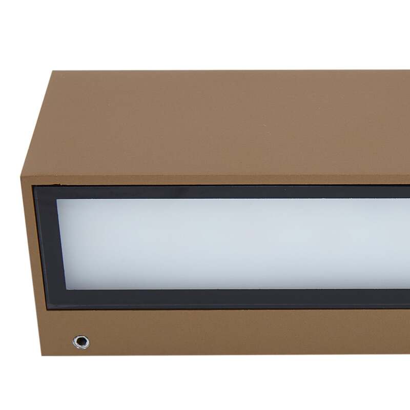 Lucande Außenwandleuchte Lengo LED Gartenlampe Wandleuchte braun IP65 3000K - 4251911798401