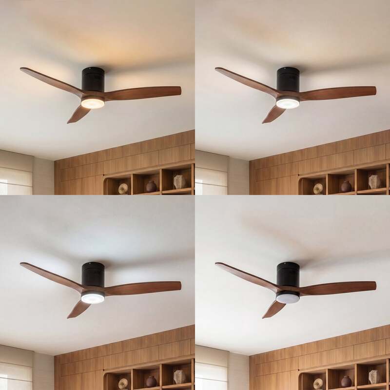 Lucande Deckenventilator Brinia Holz Ø132cm CCT Ventilator Fernbedienung Leuchte - 4255830910784
