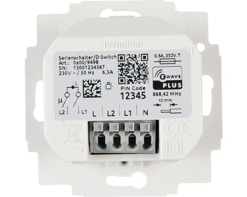 TechniSat Serienschalter Schalter Switch ZWave Duro 2000 SI Smart Home - 4019588394988